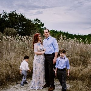 Adrianna Papell floral embroidered gown